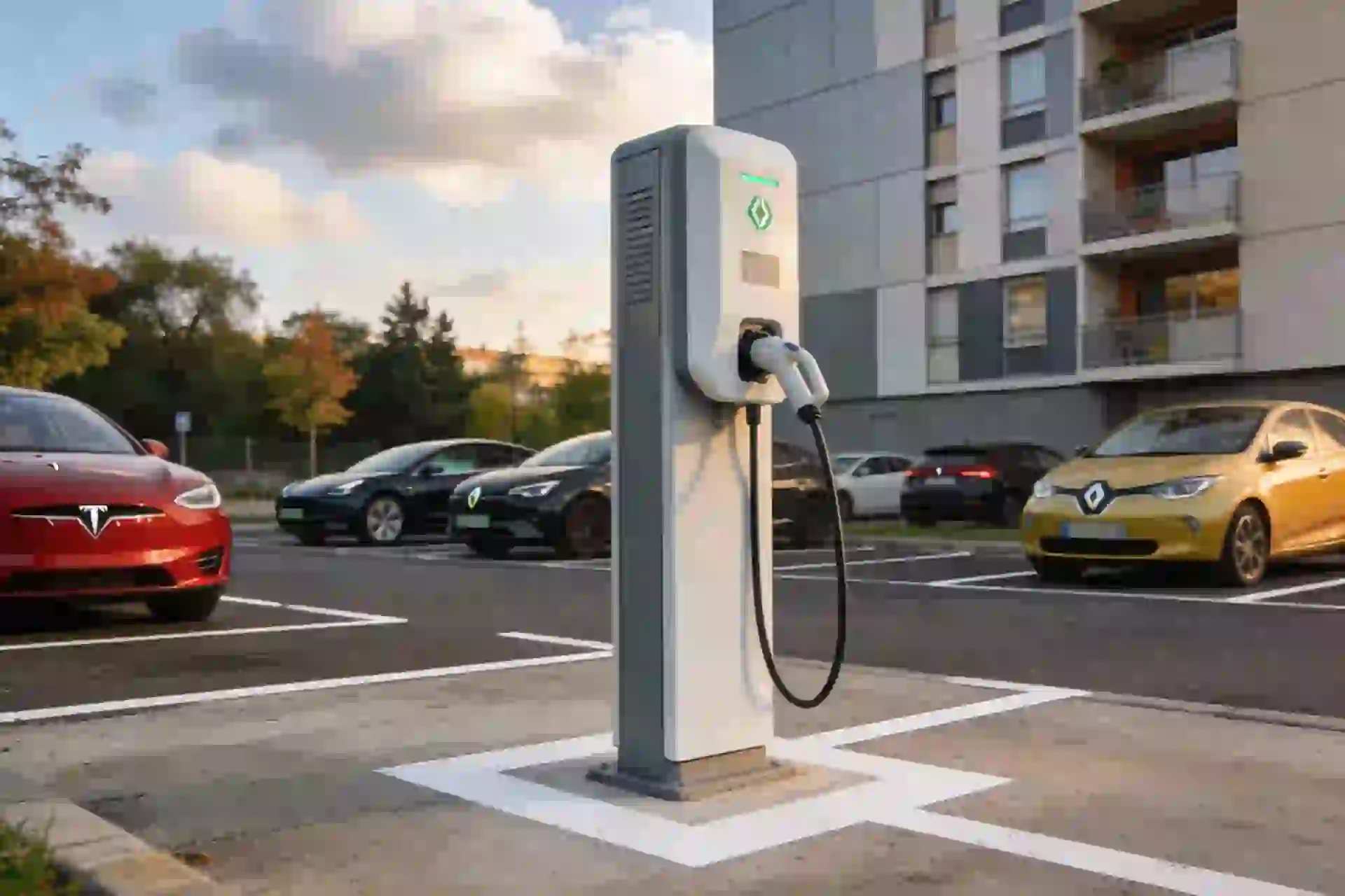 Installation borne de recharge